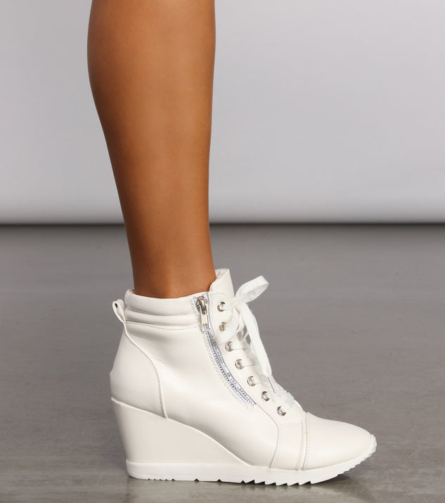 ANDRES | Lace Up Wedge Sneakers – LINEA Paolo Shoes